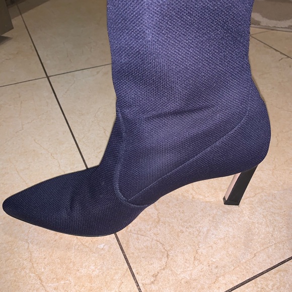 Stuart Weitzman Rapture navy blue sock booties 7.5 - Picture 9 of 15